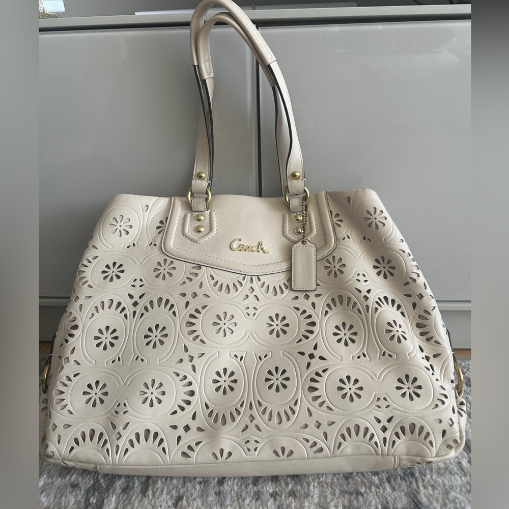 Coach Laser Cut Leather Bag